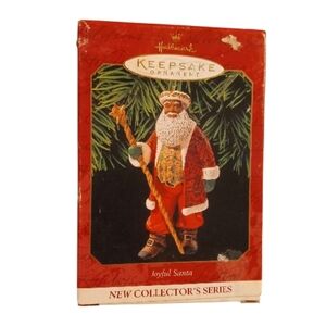 1999 Hallmark Keepsake Ornament Joyful Santa African-American Tradition